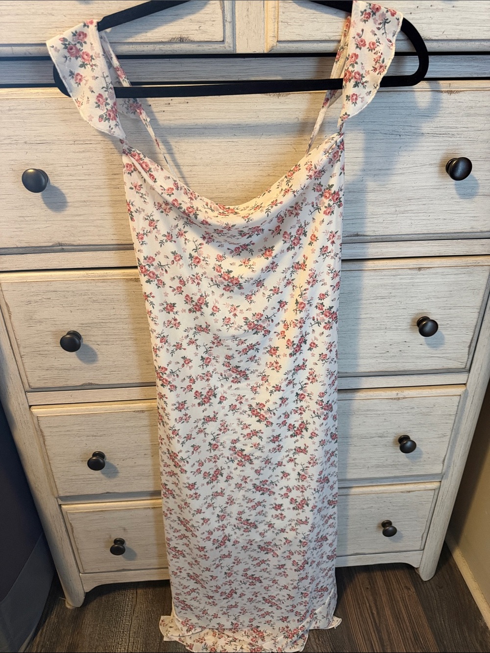 Women's Cream Floral Slip Dress - Unbranded